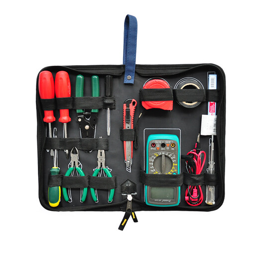 FASITE Tool Bag Repair Small Storage Electrician Bag Functional Portable Canvas Soldering Iron Tool Bag Medium (Simple Style)