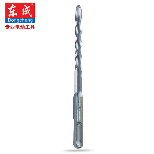 Dongcheng power tool accessories round shank electric hammer impact drill bit round head two pits two grooves alloy drill bit round shank drill bit (6*110mm 1 piece)