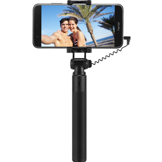 Honor Selfie Stick Lightweight and Portable Selfie Plug and Play Mobile Phone Universal AF11L (Black)