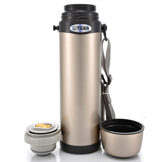 TIGER Outdoor Insulated Cup Stainless Steel Vacuum Cooling Cup Travel Sports Bottle MBI-A10C 1.0L Champagne Gold NH 1000ml