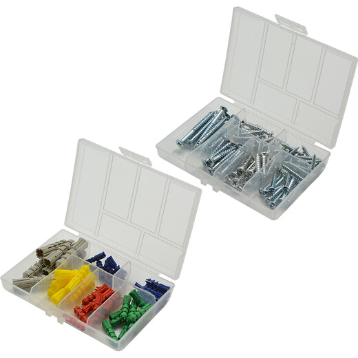 Kraftwell high-strength nylon expansion screw wood nail screw steel nail cement nail nail set 400PC NF2675