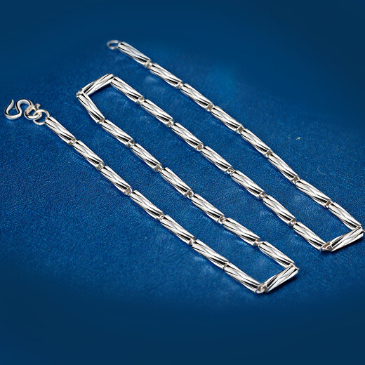 COISE990 Pure Silver Necklace Men's Trendy Clavicle Chain Fashion Pendant Silver Jewelry Husband's Birthday Gift for Boyfriend Necklace for Men Thick 3.0mm Long About 50cm