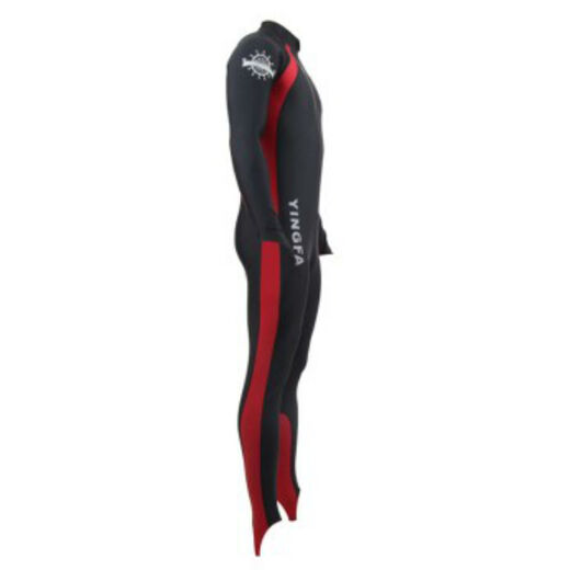 Yingfa (yingfa) full body one-piece, men's and women's sunshade, waterproof mother's clothing, snorkeling suit, swimsuit, wetsuit, men's jellyfish suit-1 black and red XXL
