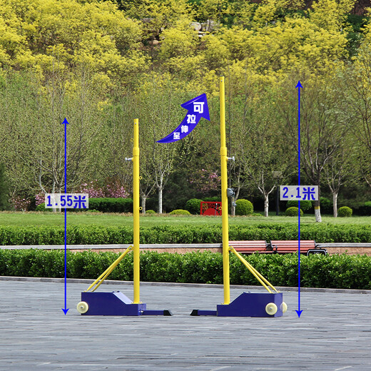 鑫奥瑞羽毛球网架便携式 气排球网架二合一多用单双打移动式球网柱 7.1m 羽毛球6.1米 两用气排球网架