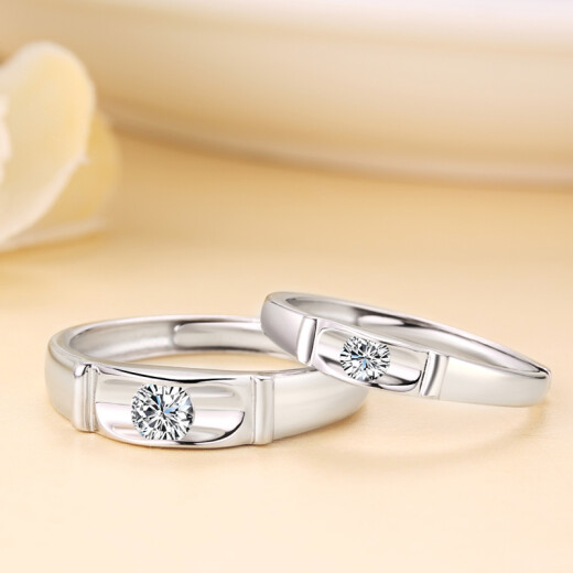 Silver language, silver talk, S925 silver ring, single-minded fashion couple's love ring, proposal ring, living mouth JZ0094