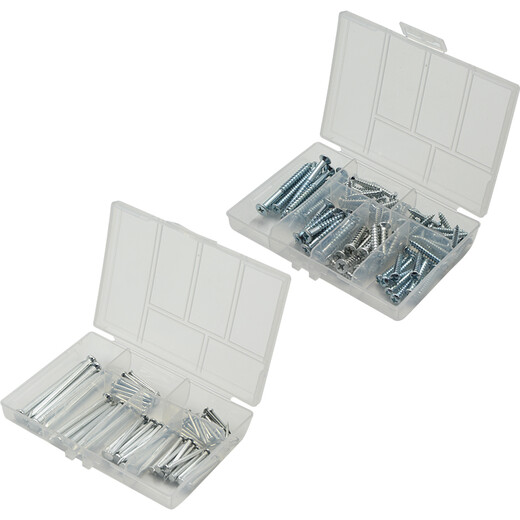 Kraftwell high-strength nylon expansion screw wood nail screw steel nail cement nail nail set 400PC NF2675