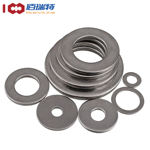 304 stainless steel flat washer metal screw washer GB97 ultra-thin round washer thickened meson flat washer M4*10*1.0 100 pieces