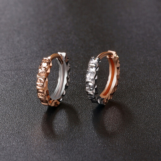 DEMONESE011918K gold earrings color gold earrings Korean style circle earrings platinum rose gold earrings