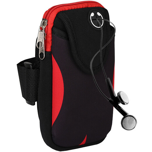 Terrafront Running Handy Armtasche Herren und Damen Universal Sport Handgelenktasche passend für Apple Huawei Xiaomi VIVO Samsung OPPO Schwarz und Rot