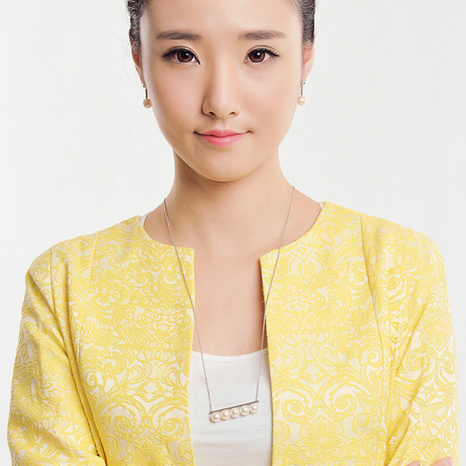 Thousand-foot pearl balance round, smooth and bright 8.5-9mm freshwater pearl silver pendant necklace 11.0-11.5mm