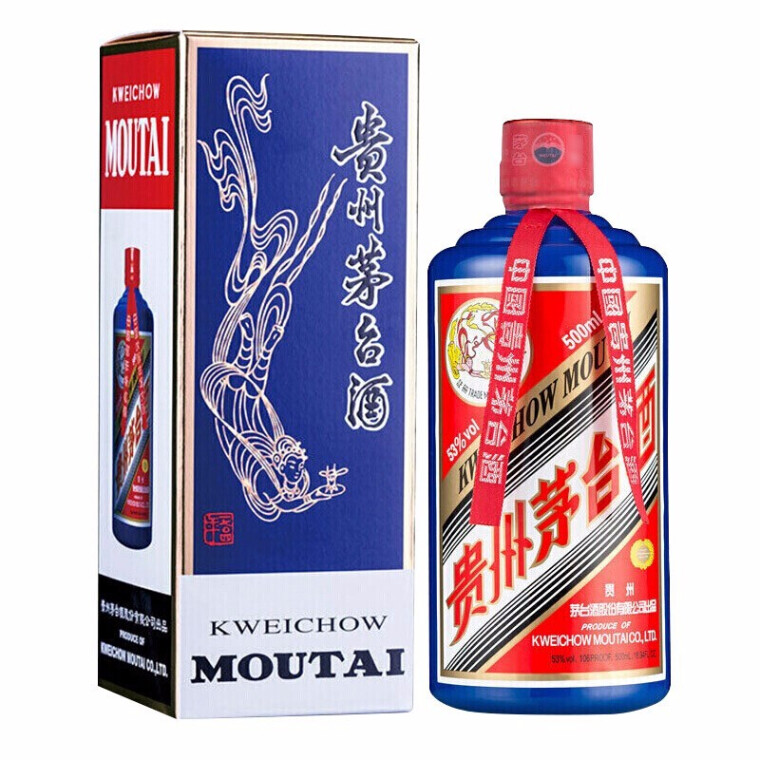 Kweichow Moutai (Blue) Blue Moutai 53% 500ml Maotai-flavor Kweichow Moutai (Blue) Blue Moutai 53% 500ml Maotai-flavor