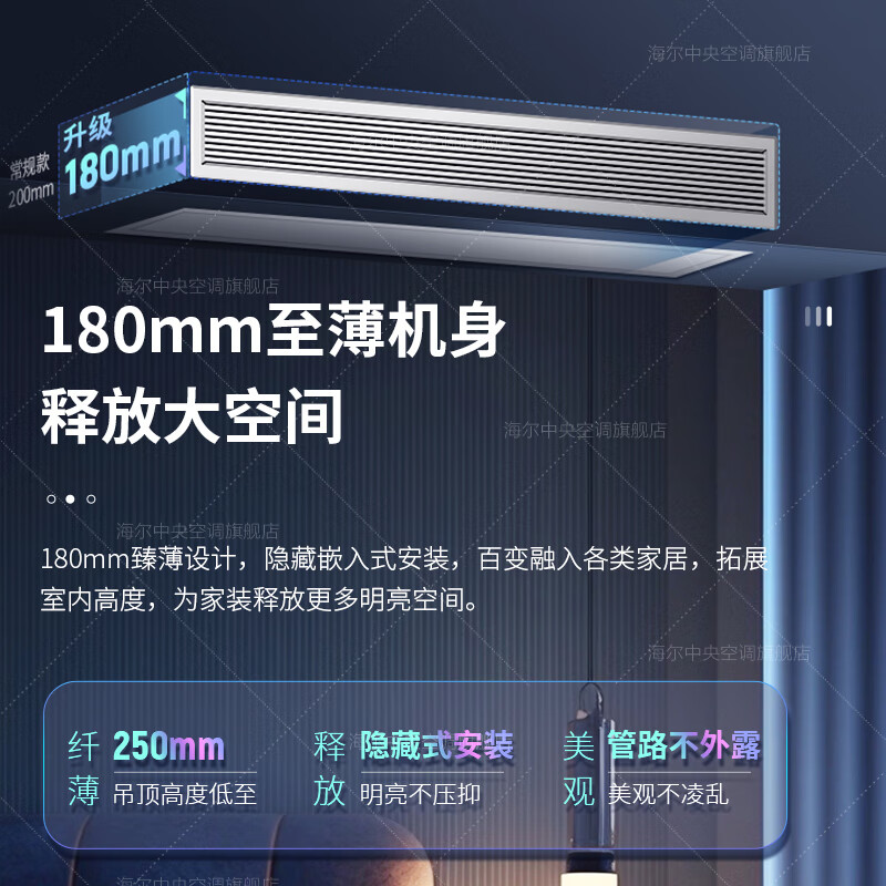 Haier 15% off Haier Zhizun+ central air conditioner one-to-four household multi-split one-to-three new first-class energy efficiency slim internal unit full DC frequency conversion heating and cooling 6 HP one-to-five Zhizun+