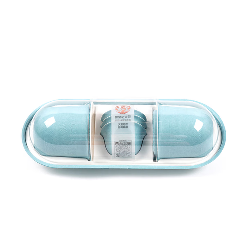 Wuxi Disposable Kung Fu Tea Set Rice Husk Sugar Cane Bamboo Fiber Environmentally Friendly Food Grade Business Reception Special Tea Set Set Environmentally Friendly Biodegradable 3 Boxes