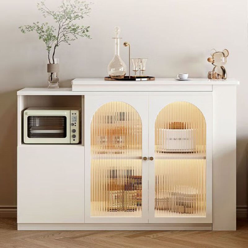 GUISENBAO Bar Table Rotating Sideboard Integrated Multifunctional Storage Wine Cabinet Partition Cabinet Modern Light Luxury Style Open Back Cabinet DD1 Cabinet White/Beige Available Slate Countertop