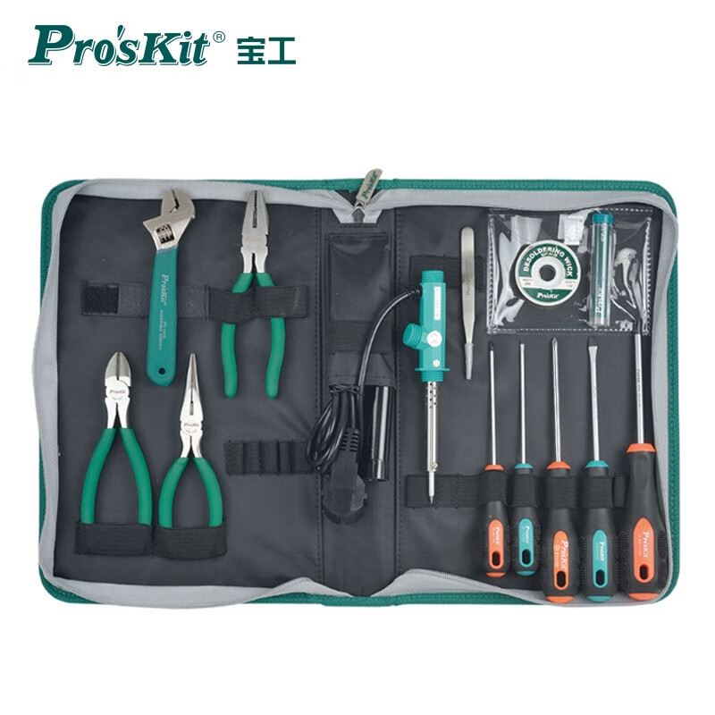 Pro sKit 13-piece practical electrician tool set repair tool kit screwdriver pliers wrench welding set PK-2086G
