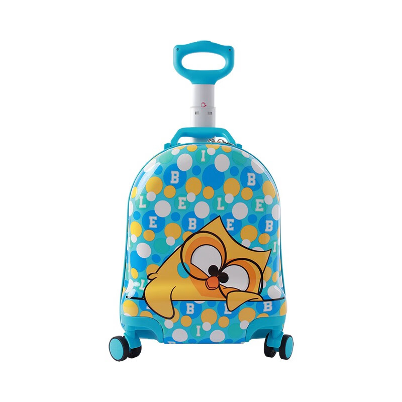 Diplomat diplomat suitcase Bubu co-branded children's cute primary school students can board the trolley case BB-L3307 series blue 16 inches - suitable for short distances and can be boarded