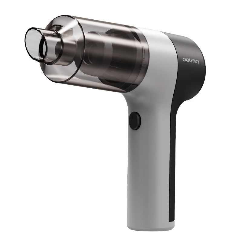 Deli wireless car vacuum cleaner, dual-purpose car with high suction power, suitable for car use, dual-purpose suction and blowing, long battery life for desktop cleaning