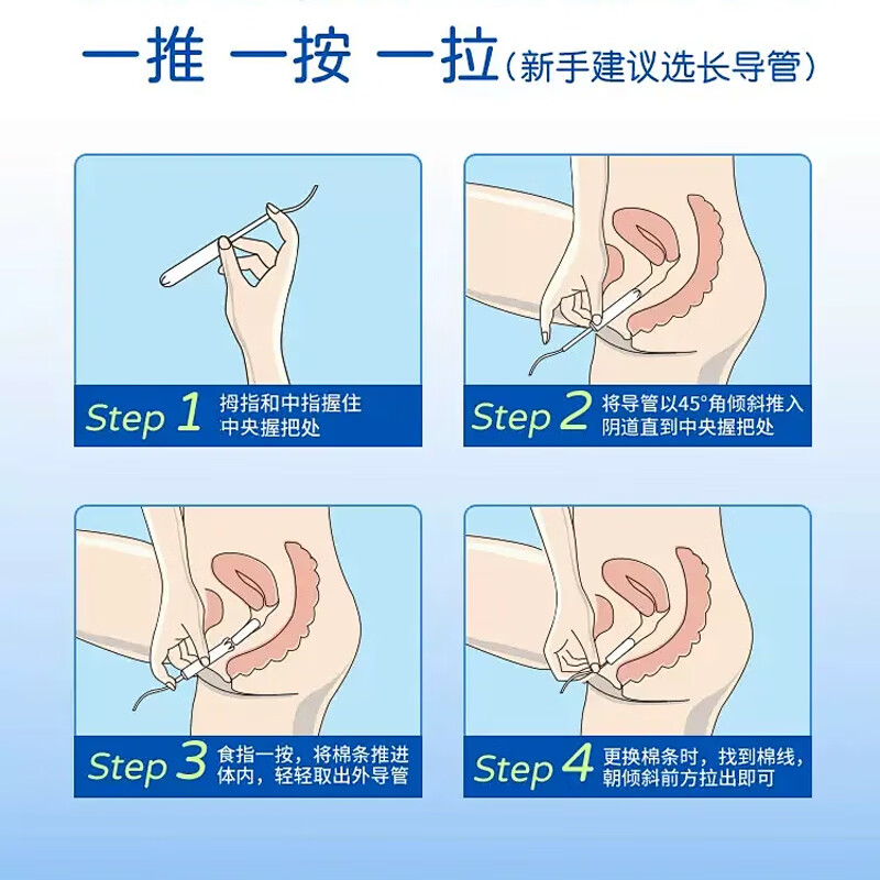 Sophie SOFY tampons are imported smooth and easy-to-push catheter-type soft and non-sensory cotton swabs for beginners (special high absorption capacity) 5 trial packs
