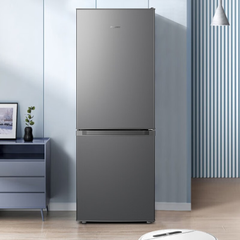 Royalstar 187L double-door refrigerator household small large capacity energy-saving low-noise rental refrigeration and freezing ultra-thin micro-frost bass preservation refrigerator 187L first-class energy efficiency store manager recommended titanium dark gray