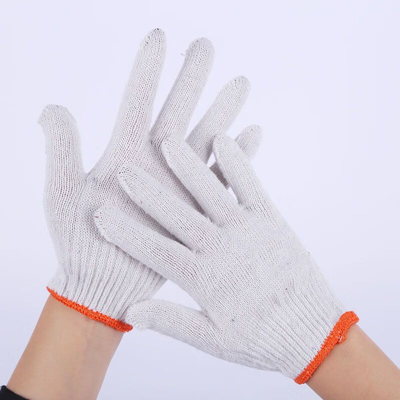 100 pairs of gloves, labor protection and wear-resistant wholesale, disposable protective men's and women's construction site thickened gloves, multiple specifications, 400G ordinary cotton thread, 24 pairs, 48 pieces