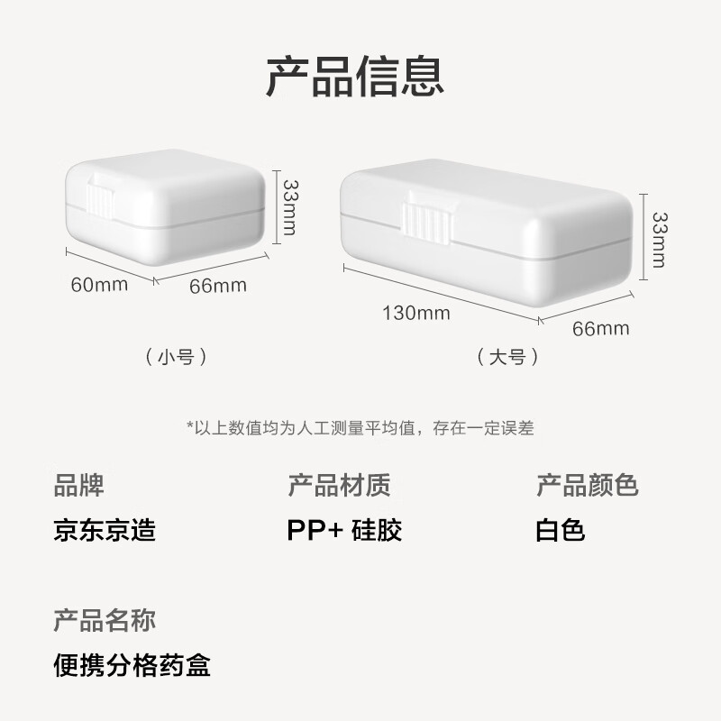 Made in Tokyo, portable divided medicine box for travel, portable storage medicine box, jewelry box, sealed and moisture-proof