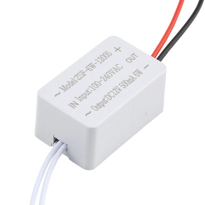 12V LED driver LED light constant voltage drive power supply 6W12W48W60W reflector ceiling light high beam 6W_0.5A