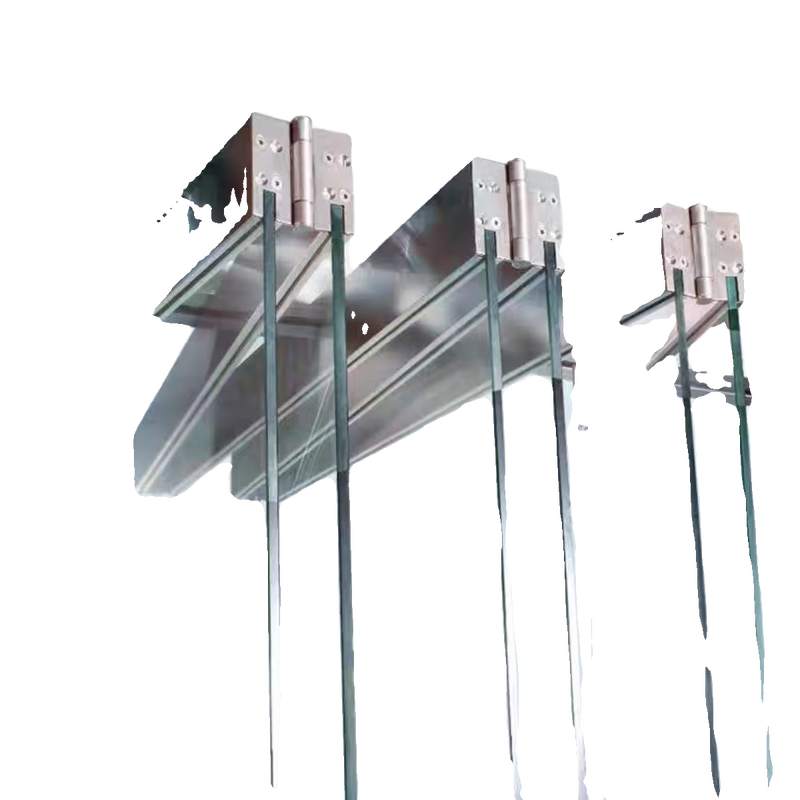 Renjuyi Glass Clamp Door Frameless Folding Door Aluminum Alloy Tempered Glass Balcony Hanging Rail No Lower Rail Sliding Moving Door Panoramic Frameless Folding Together/Sq.