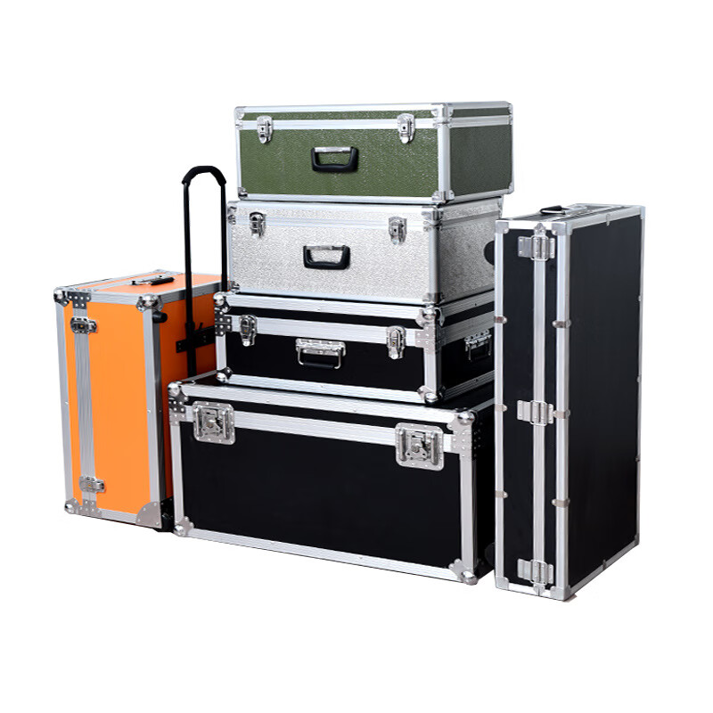 Jingsheng Fengbo black aluminum alloy material box aviation instrument equipment box material storage box tool equipment storage box transportation turnover box can be customized 1200*600*400mm