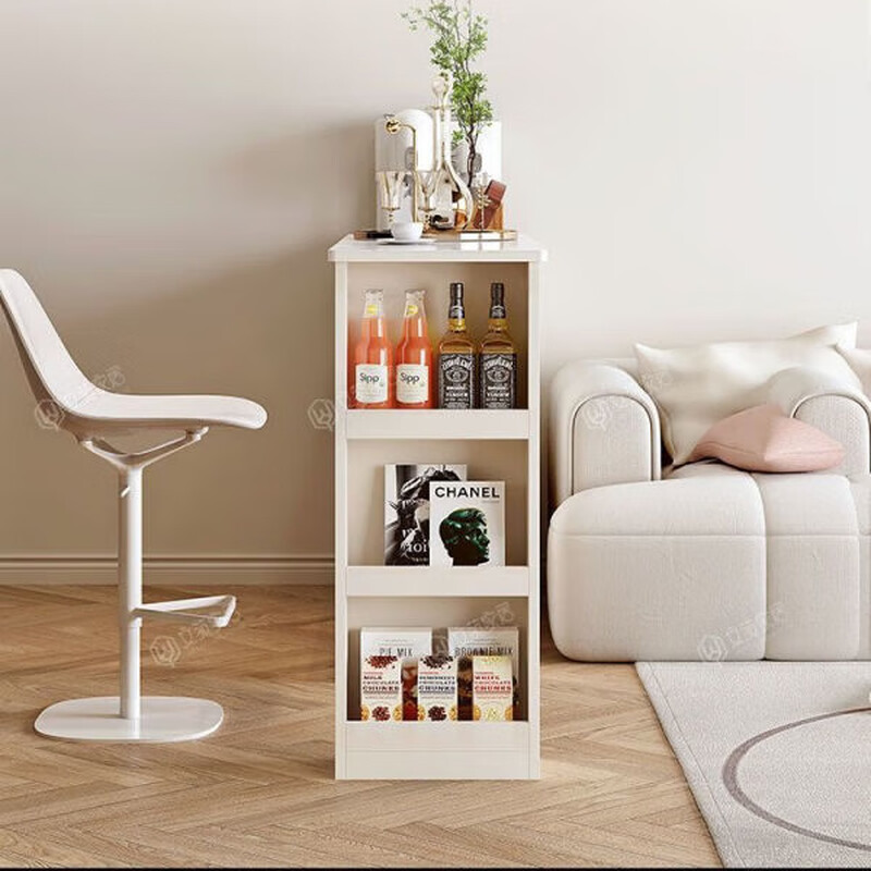 GUISENBAO Bar Table Rotating Sideboard Integrated Multifunctional Storage Wine Cabinet Partition Cabinet Modern Light Luxury Style Open Back Cabinet DD1 Cabinet White/Beige Available Slate Countertop