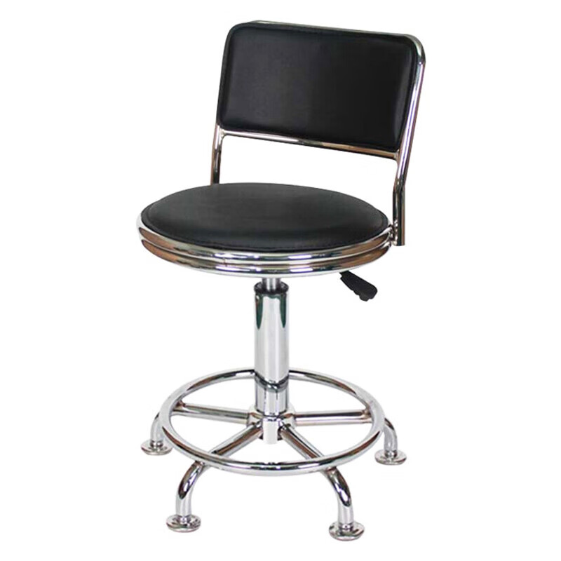 Wenstan WST212 Employee Stool Backrest Swivel Lift Chair Workshop Laboratory Work Stool (Black - Backrest and Foot Nails) needs to be installed and customized by yourself