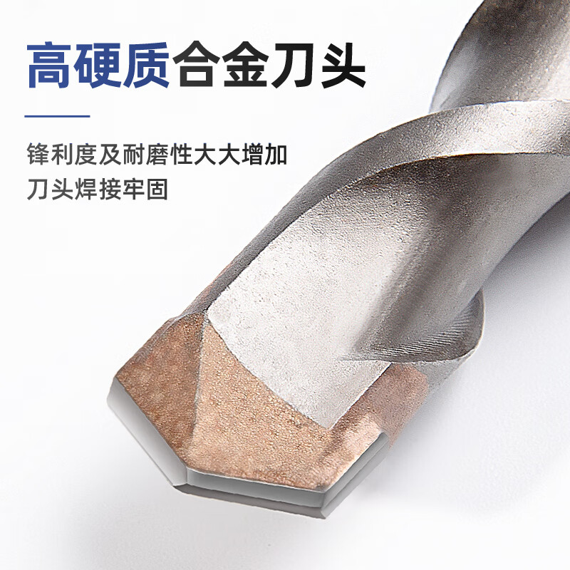 Lichang square handle round handle drill bit electric hammer drill bit impact drill brick wall concrete perforation drill bit extended drill bit 6*140mm square handle*1