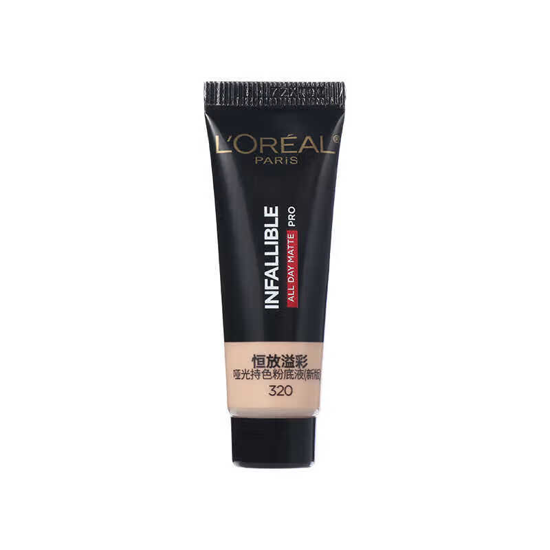 L'Oreal Liquid Foundation Oil-Absorbing Stick PRO Concealer Oil Control Moisturizing Non-Removing Makeup Matte Oily Skin Birthday Gift for Girlfriend 320# Sample 10ml*2
