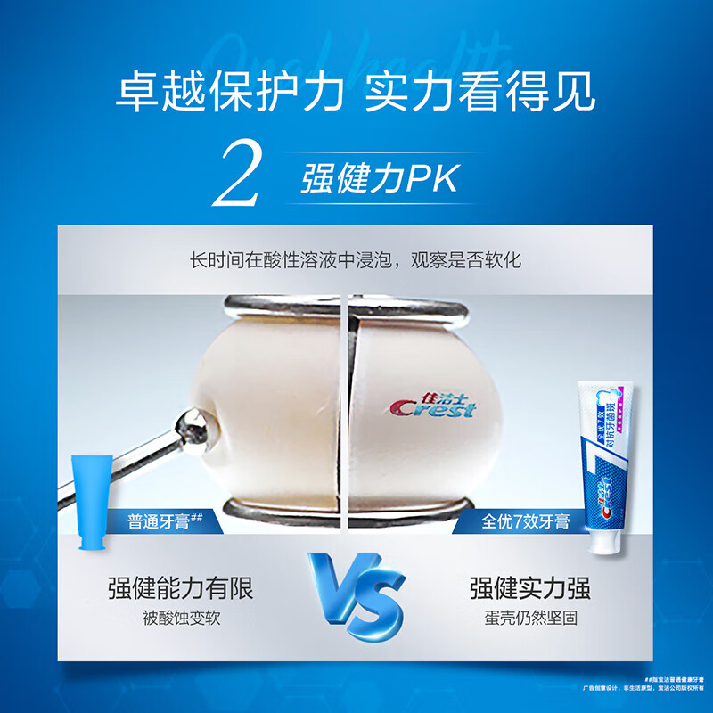 Crest All-Excellent 7-Effect Anti-moth Whitening Toothpaste Whitening and Removes Teeth Stains Contains Fluoride 180g Jingdong Self-operated New and Old Packaging Mixed Hair