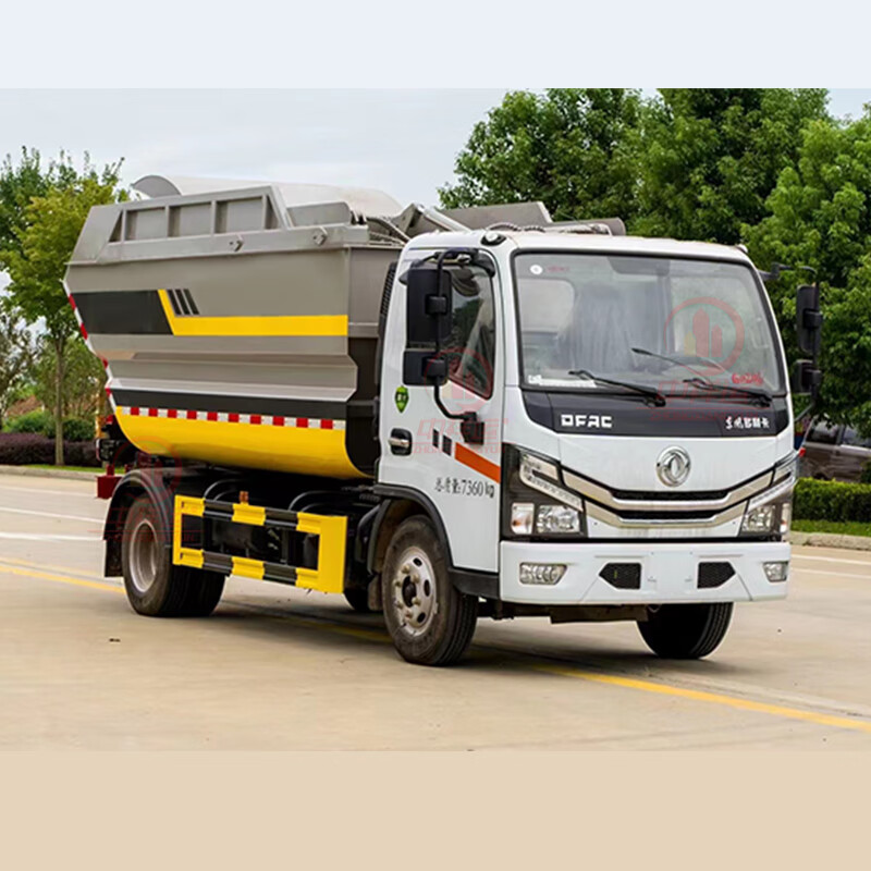 Zhongxiangyun rear-loading garbage removal truck National VI double bucket dump scraper compression garbage truck 5-square-meter property square station garbage collection leak-free transfer truck