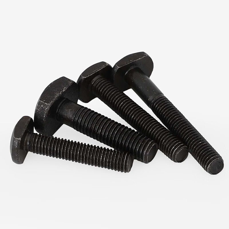 Bingneng grade 8.8 high-strength T-shaped screw screw slot mold pressure plate T-bolt punch milling machine lathe screw black M6*80 half thread 10 pieces
