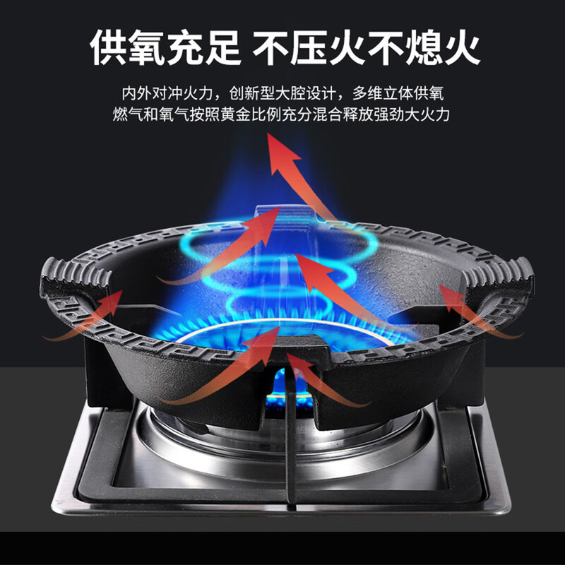 Create a cast iron household gas stove stand, a gas stove stand, a windproof cover, a fire-focusing energy-saving ring, a universal non-slip bracket, a windproof milk pot holder