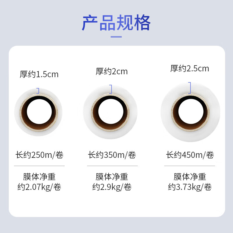 Yizhixuan Stretch Film Packing Film 50cm*250m Net Weight 2.07kg*4 Rolls Moving Packing Film Protective Film Packaging Film Stretch Film Industrial Cling Film