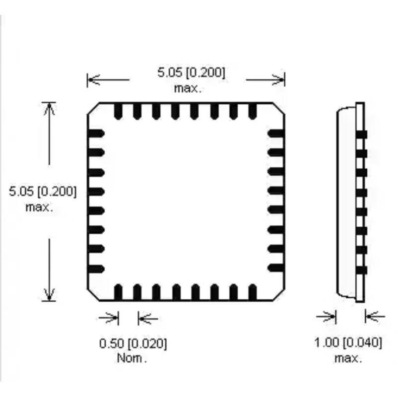 IC turnover non-module LQFN package black plastic tray electronic component tray high temperature resistant chip chant LQFN4.5*6.5 (10 pieces)