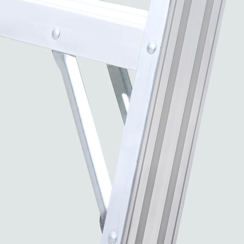 Golden Anchor European standard aluminum alloy double-sided ladder industrial ladder AO31-208 engineering ladder herringbone ladder unfolded height 2.56 meters