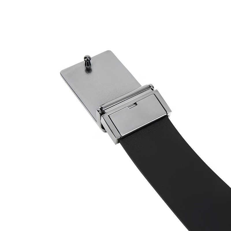 Armani (ARMANI) men's black leather plate buckle belt Y4S427 YTU7J 84372