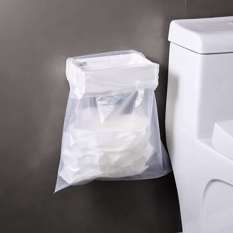 Home KATEI STORY Japanese Garbage Bag Holder Hook Support Rack Home Kitchen Wall-mounted Folding Plastic Bag Trash Can Storage Rack Foldable Wall-mounted Garbage Rack 1 Pack