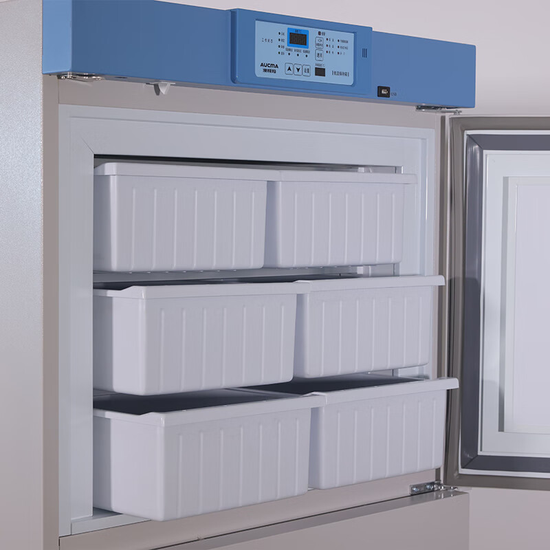 Aucma medical ultra-low temperature refrigerator-86 scientific research laboratory vertical freezer-80 degrees deep freezing quick freezing commercial industry-40 degrees vaccine plasma medical low temperature preservation box 525 liters -20~-40 degrees adjustable DW-40L525