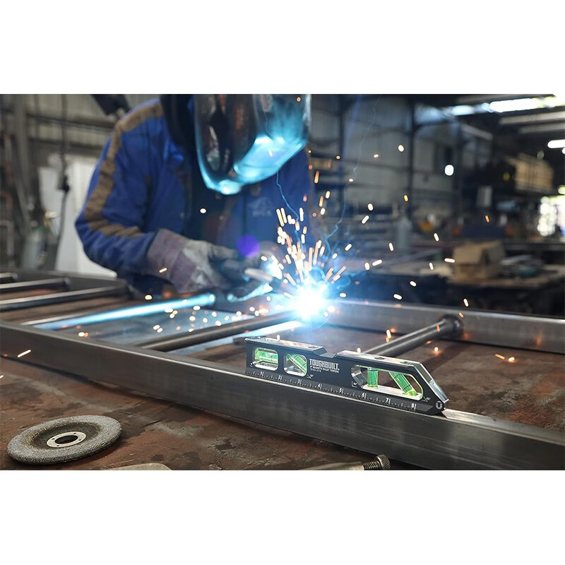 TOUGHBUILT high-precision level 9-inch aluminum alloy strong magnetic ruler household small decoration measurement balance ruler TB-H2-L-9T-M/4-post torpedo level