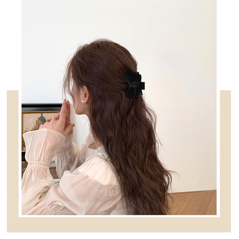 Beauty Skin Princess Hair Bow Small Clip (2 Pack) Face Revealing Hair Clip Female Elf Ear Shark Clip Hair Accessory MF8991