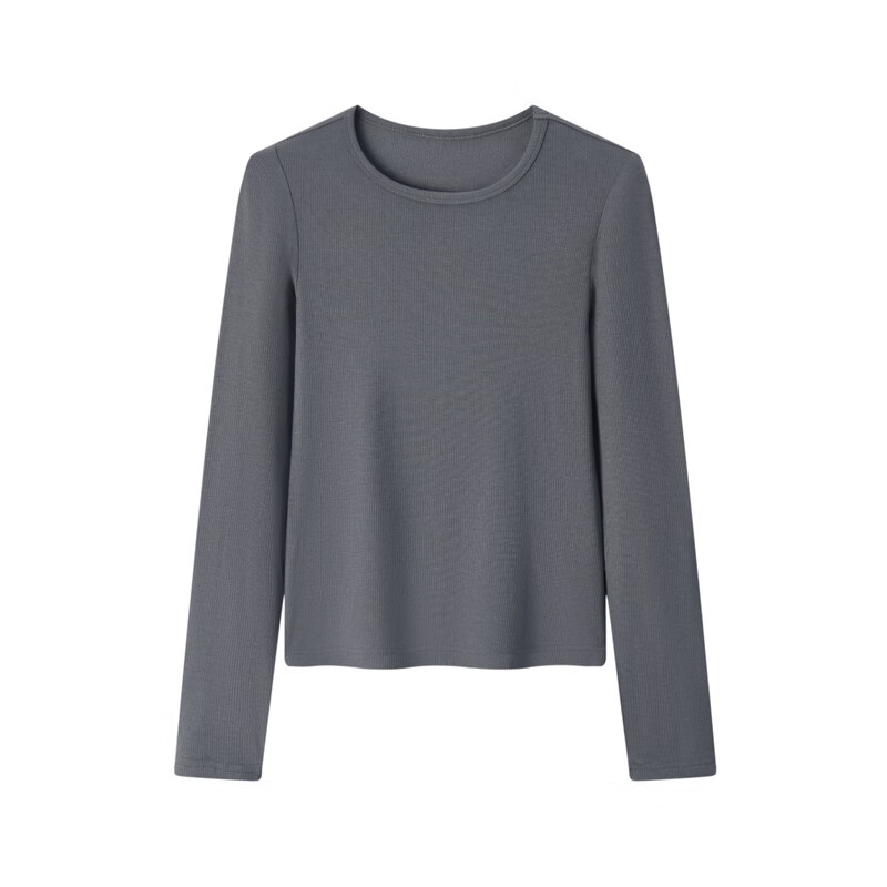 Semir long-sleeved T-shirt for women, moisture-absorbing, heating, antibacterial and tight-fitting inner wear 2024 round neck fleece pullover 109724101007