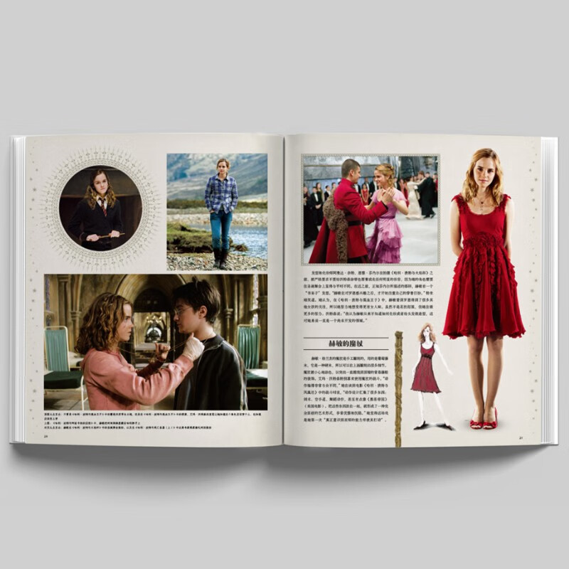 Free posters + booklets + bookmarks + postcards + stickers Harry Potter analysis of character settings Officially authorized by Warner Classic settings 8 movies + 55 characters + over 500 exquisite pictures