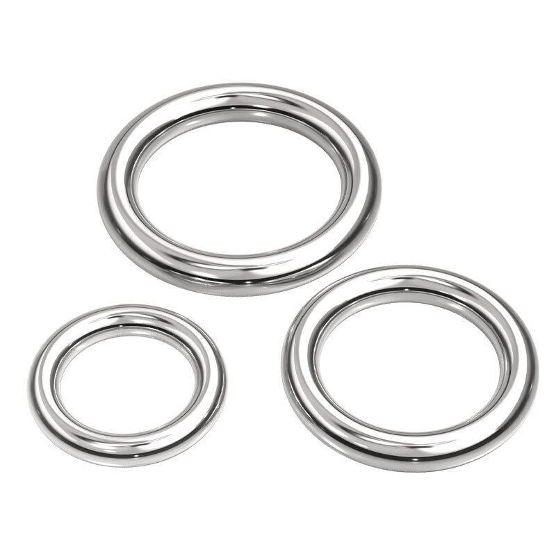 Tianzhuo Hardware 304 stainless steel traceless ring circle O-ring hanging ring solid seamless steel ring hammock yoga connection ring steel ring wire diameter 3 * inner diameter 15 5 pcs no solder joints