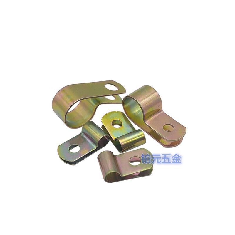 SDFFKOS5D6D8D10D12-50 galvanized single pipe clamp Q686F4 dipped R-type spring oil pipe clamp CT370 clip D30 galvanized dipped (2 pieces) suitable for 30 mm pipes
