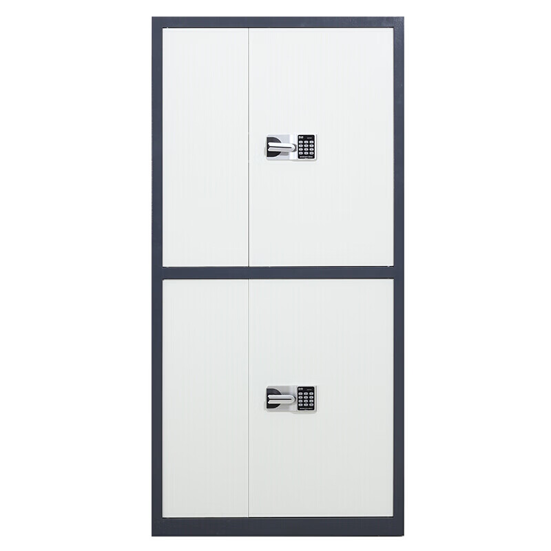 Wanzun double section safe cabinet national security password lock tool cabinet locker gray and white color