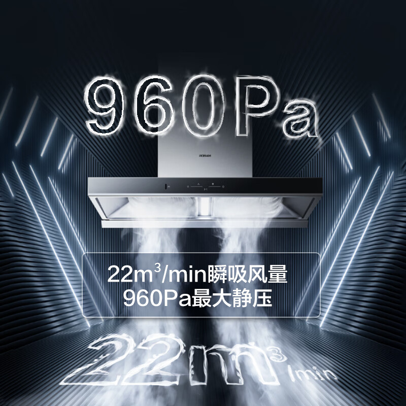 Boss variable frequency dual cavity 60D1S European style 22 air volume top suction range hood suction range hood household trade-in first class energy efficiency can be equipped with gas stove national subsidy